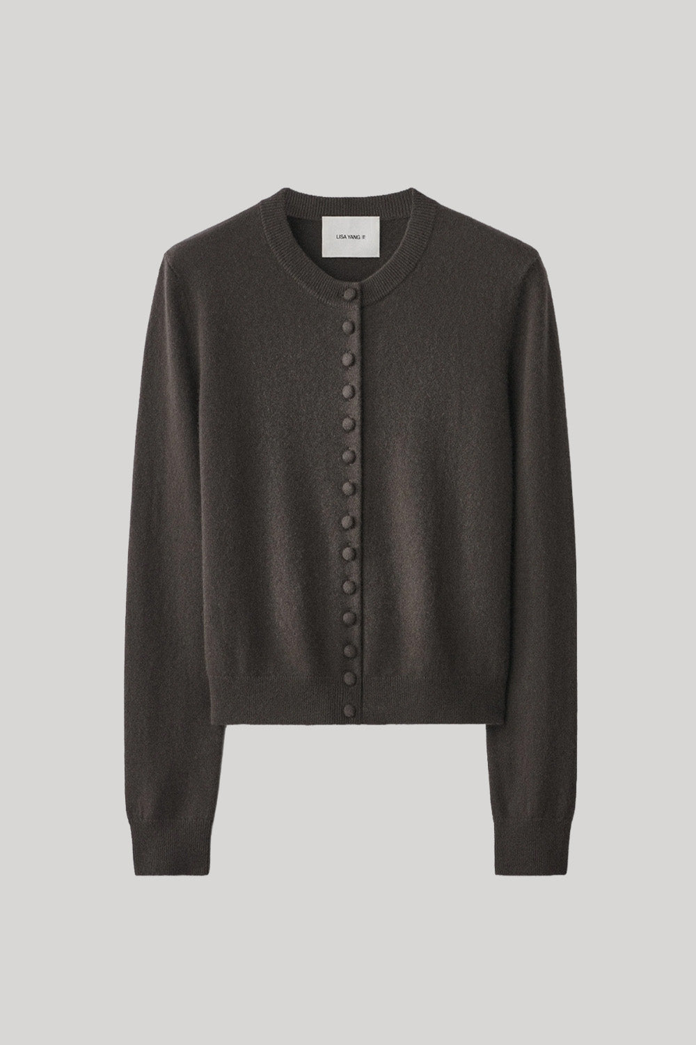 Brown cropped cardigan