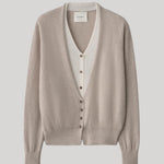 Sand cardigan with cream layer