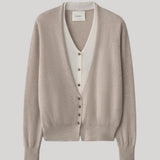 Sand cardigan with cream layer