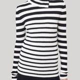 Lisa Yang | The Sabrine Sweater in Salt/Noir