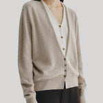 Sand cardigan with cream layer