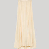 Forte Forte | Chic Long Pleated Tulle Midi Skirt in Butter
