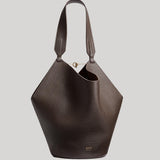 Khaite | Small Lotus Tote in Dark Brown