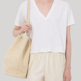 Loulou De Saison | FAAA LDS V-neck T-shirt in White