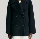 Loulou De Saison | Neil Double Breasted Jacket in Navy Melange