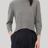 Loulou de Saison | Mora Cropped Sweater in Grey