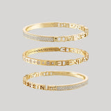 Eden Presley | Half & Half Round Diamond Bangle