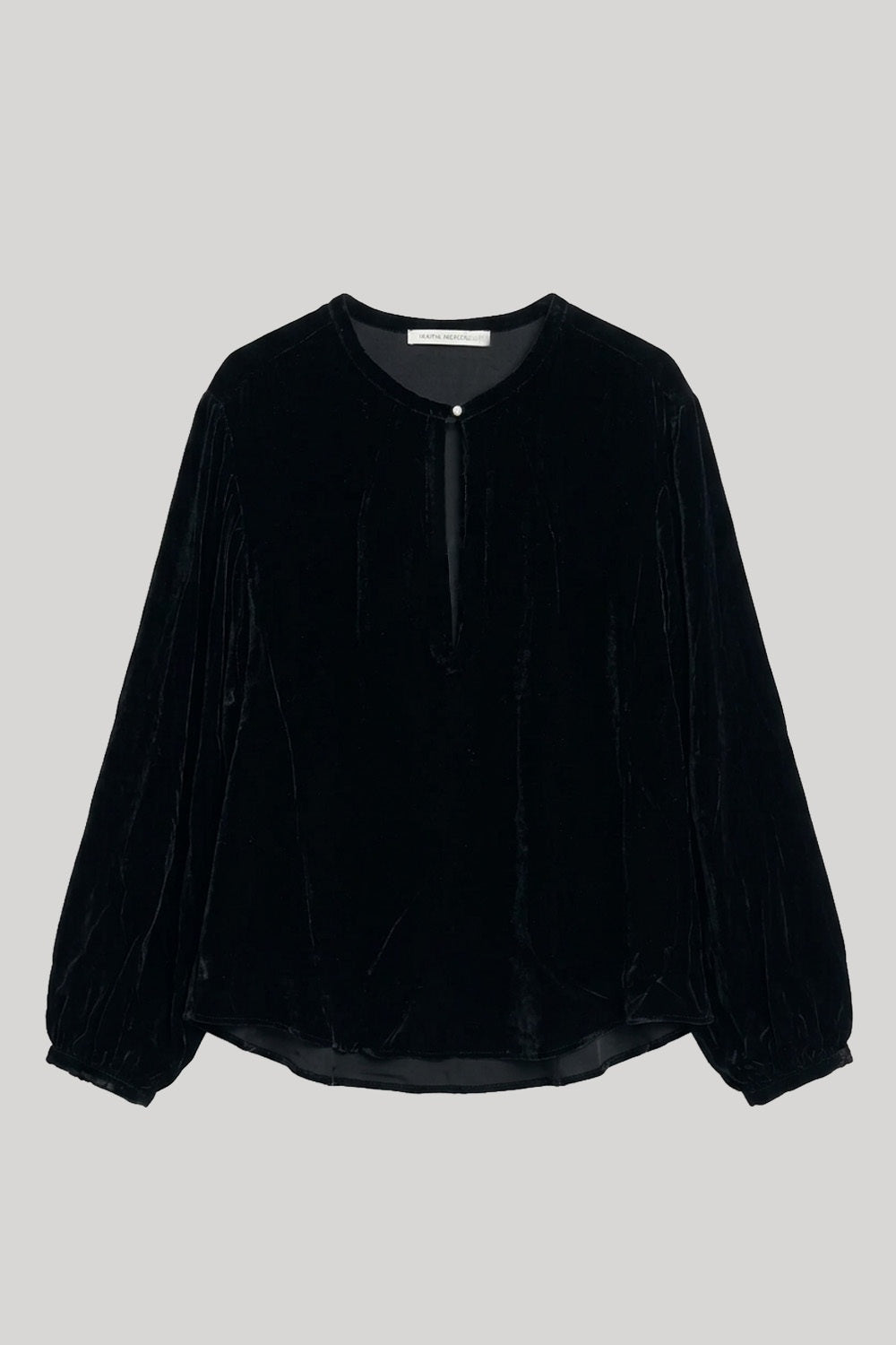 Black velvet blouse