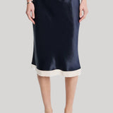 Maria McManus | Bias Ribbon Skirt in Navy