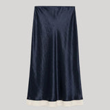 Maria McManus | Bias Ribbon Skirt in Navy