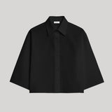Maria McManus | Cropped Short Sleeve Shirt in Black