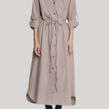 Maria McManus | Drawstring Shirt Dress in Mouseback