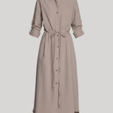 Maria McManus | Drawstring Shirt Dress in Mouseback