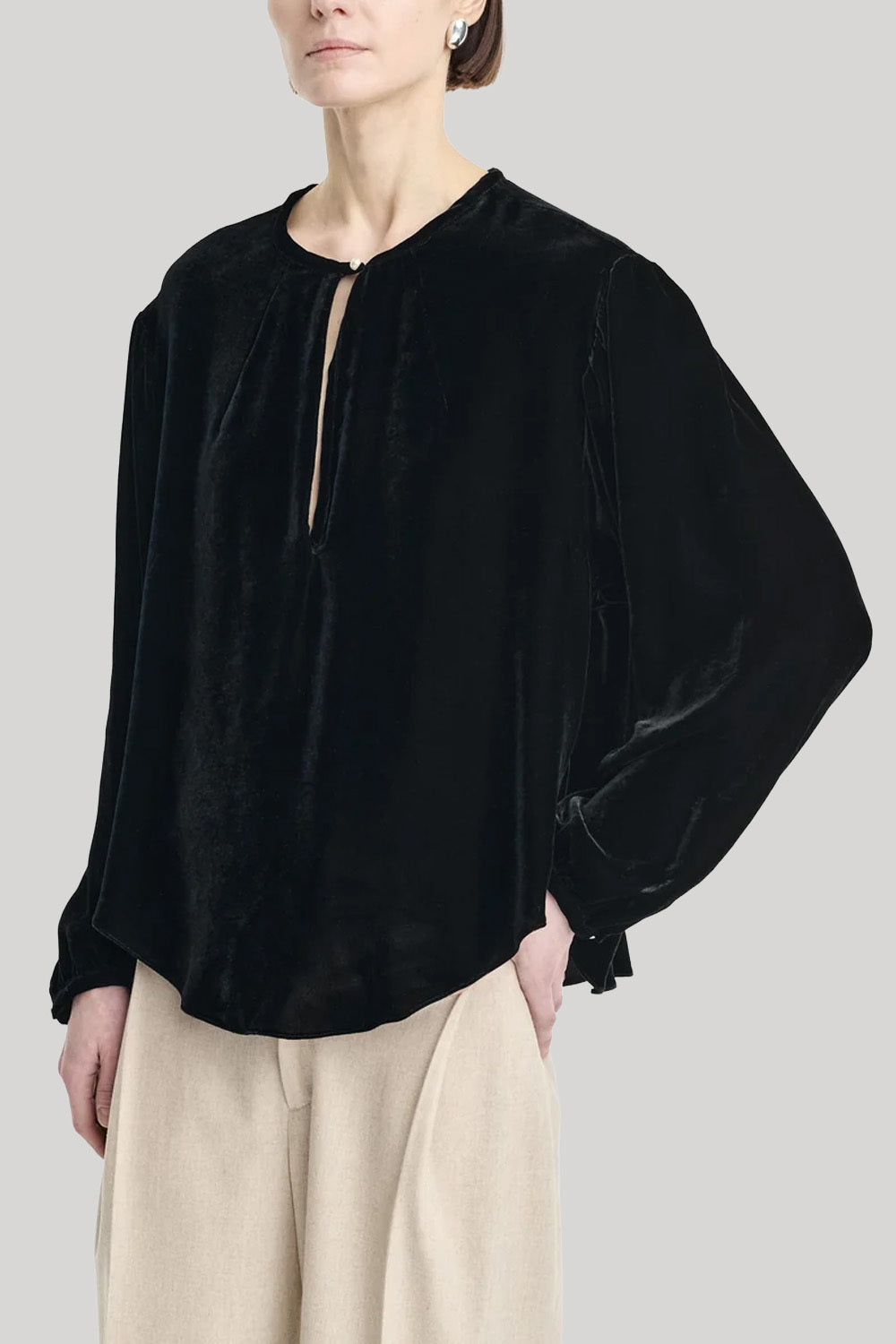 Blck velvet blouse