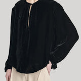 Blck velvet blouse