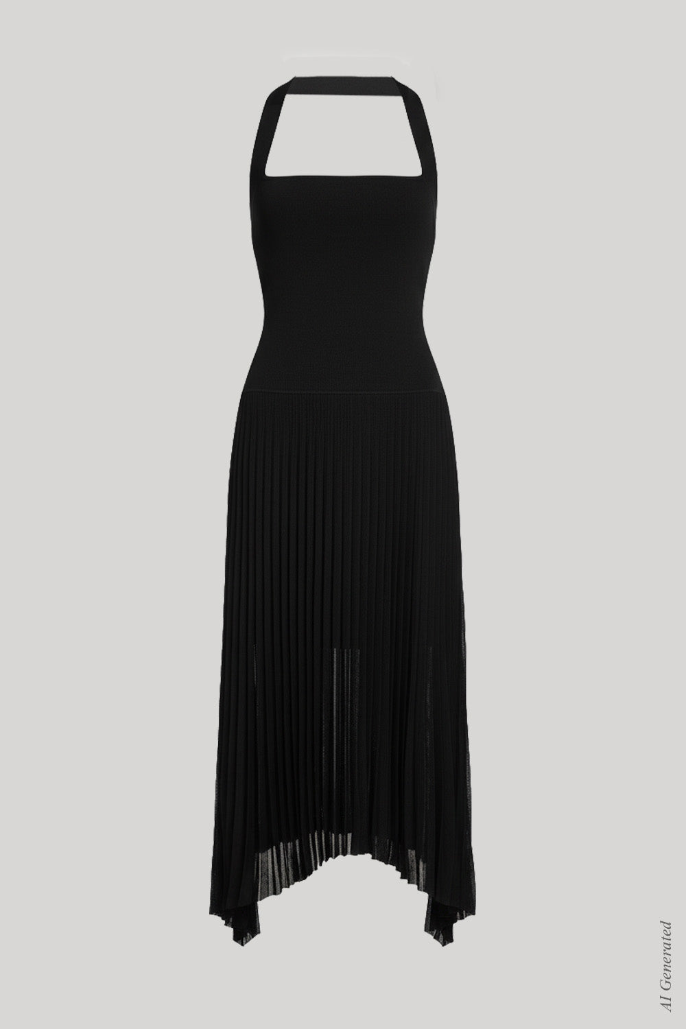 Maria McManus | Halter Pleat Dress in Black Maria McManus | Halter Pleat Dress in Black