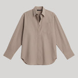 Maria McManus | Oversized Covered Placket Shirt in Mouseback