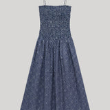 Matteau | Shirred Drop Waist Dress in Bluebell