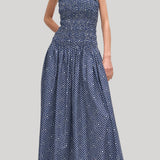 Matteau | Shirred Drop Waist Dress in Bluebell