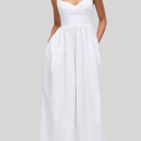 Matteau | Bralette Midi Dress in White