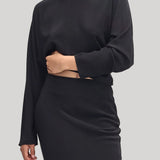Matteau | Dolman Silk Blouse in Black