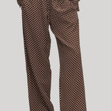 Matteau | Drawstring Trouser in Chocolate Polka Dot