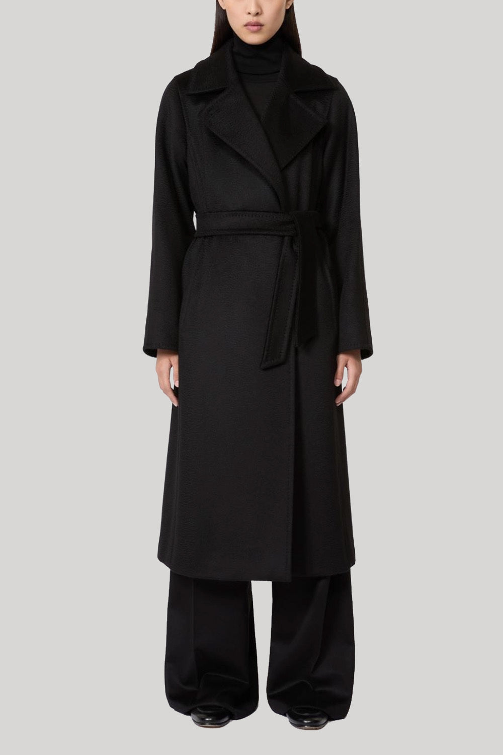 Black wrap coat