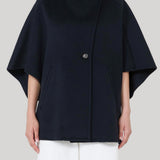 Max Mara | Oversized Cape in Cashmere Drap in Midnightblue