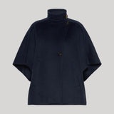 Max Mara | Oversized Cape in Cashmere Drap in Midnightblue