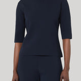 Max Mara | Viscose Crêpe Crew-Neck Jumper in Ultramarine