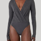 Max Mara | Cashmere Yarn Sweater Bodysuit in Dark Grey