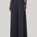 Max Mara | Polka Dot Viscose and Wool Trousers in Ultramarine