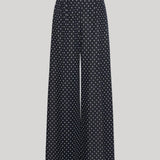 Max Mara | Polka Dot Viscose and Wool Trousers in Ultramarine