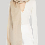 Max Mara | Monogram-Embroidered Cashmere Stole in Beige