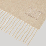 Max Mara | Monogram-Embroidered Cashmere Stole in Beige