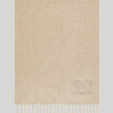 Max Mara | Monogram-Embroidered Cashmere Stole in Beige
