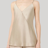 Max Mara | Silk Satin Top in Sand