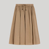 Max Mara | Taffeta Midi Skirt in Kaki