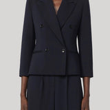 Max Mara | Woollen Cloth Cropped Blazer in Ultramarine