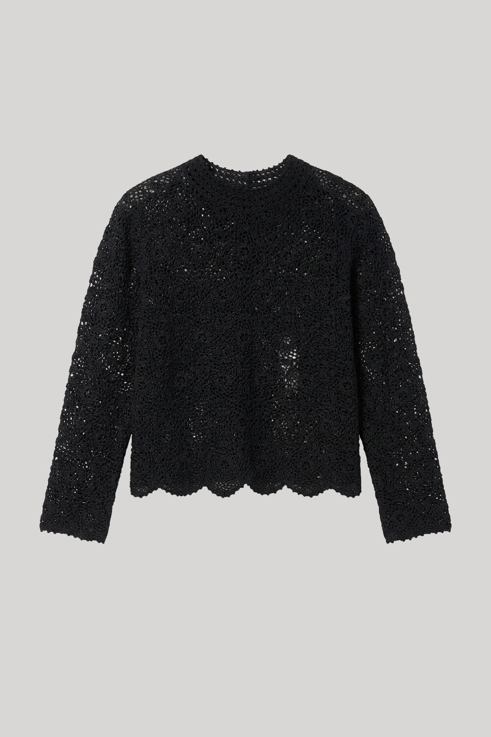 Black crochet top