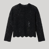 Black crochet top