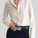 White silk blouse