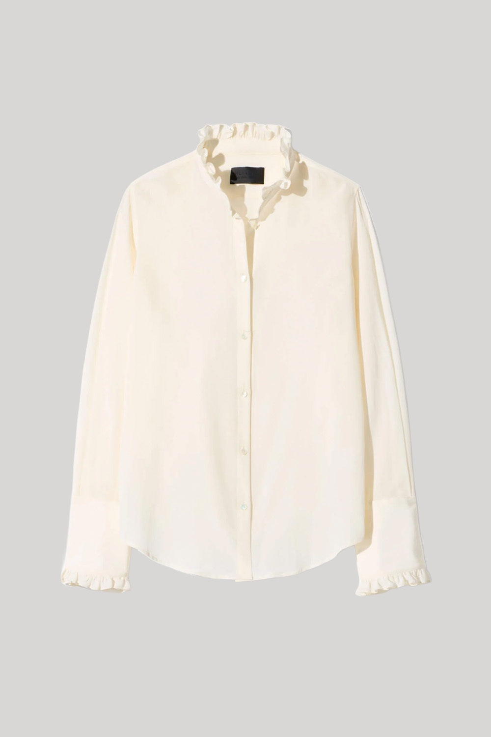 White silk blouse