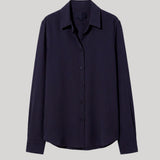 Nili Lotan | Gaia Silk Shirt in Midnight