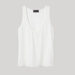 White silk tank top