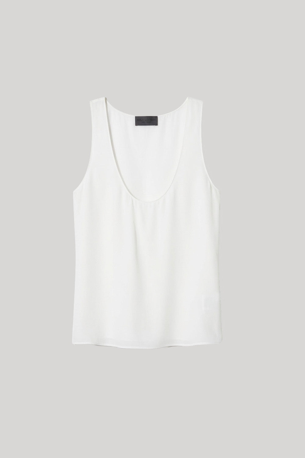 White silk tank top
