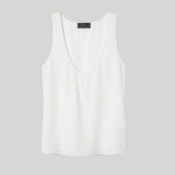 White silk tank top
