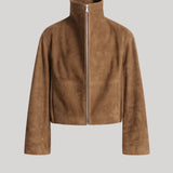 Nour Hammour | Etienne Everyday Suede Jacket in Tobacco
