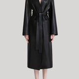 Nour Hammour | Ruelle Leather Trench in Black
