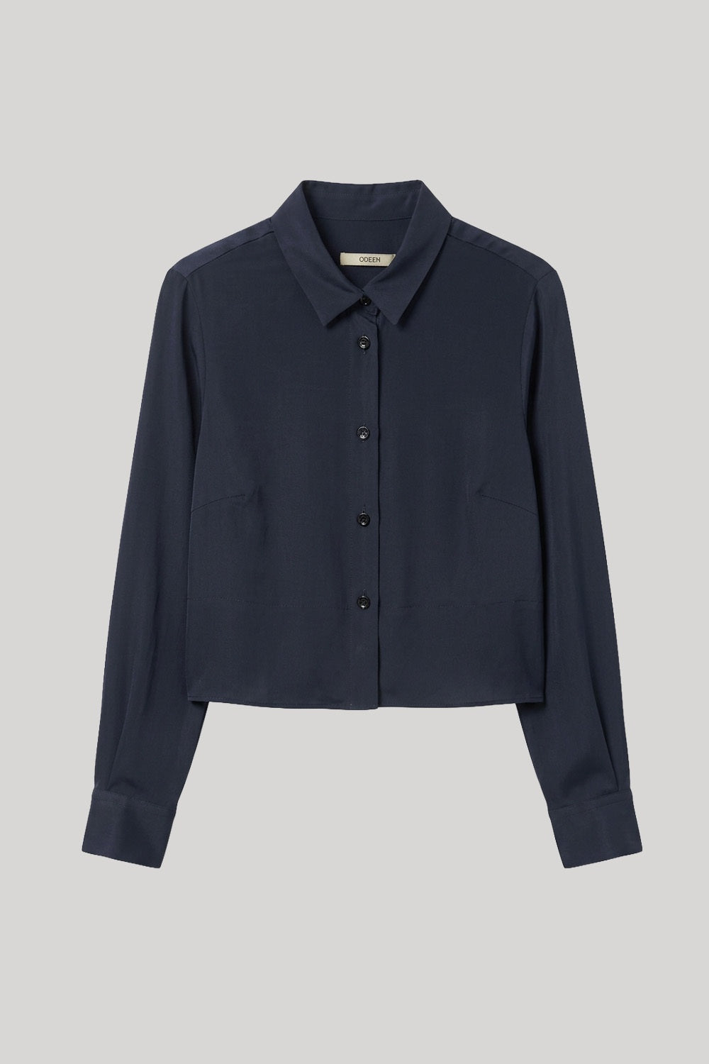 Navy button up blouse